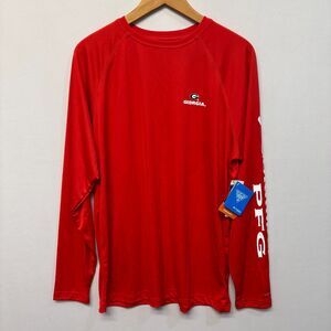 NWT Columbia PFG Georgia Bulldogs Fishing Men Shirt T-Shirt Tee Medium C036 -9